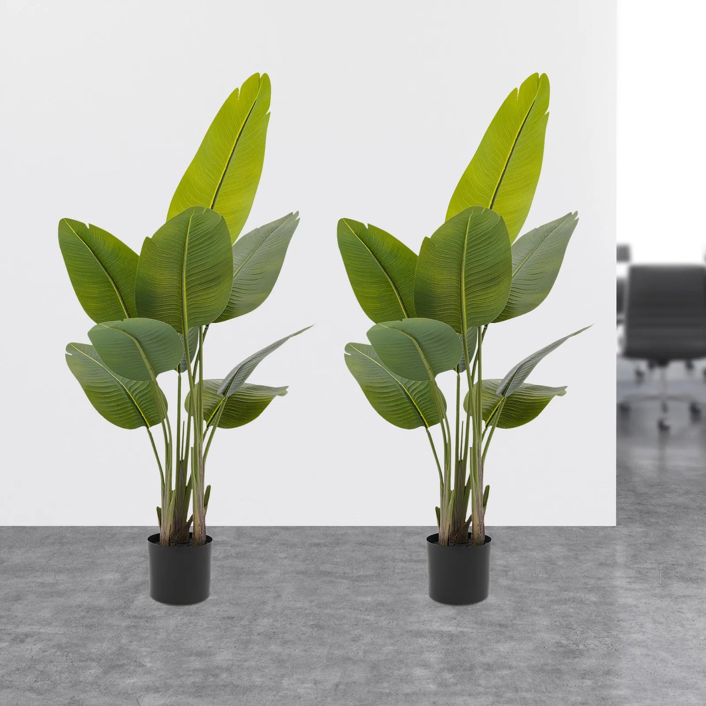 2pcs 1.2m Tall Artificial Potted Plants For People with Allergies Fits Placing On The Ground or In Decorative Flower Stands