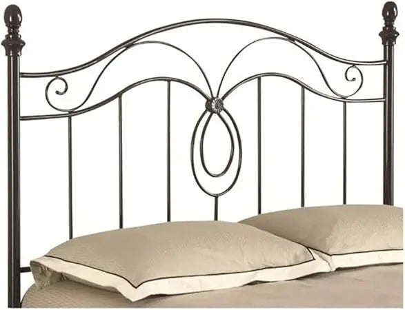Traditional Metal Full Queen Spindle Headboard in Gray