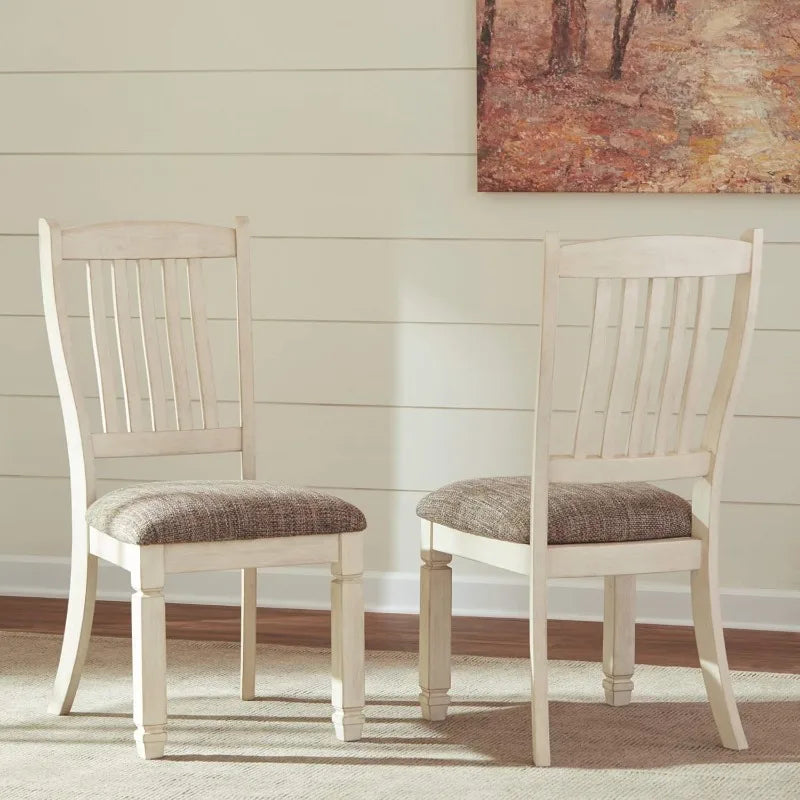 Bolanburg 20" Upholstered Dining Room Chair, Set of 2, Antique White