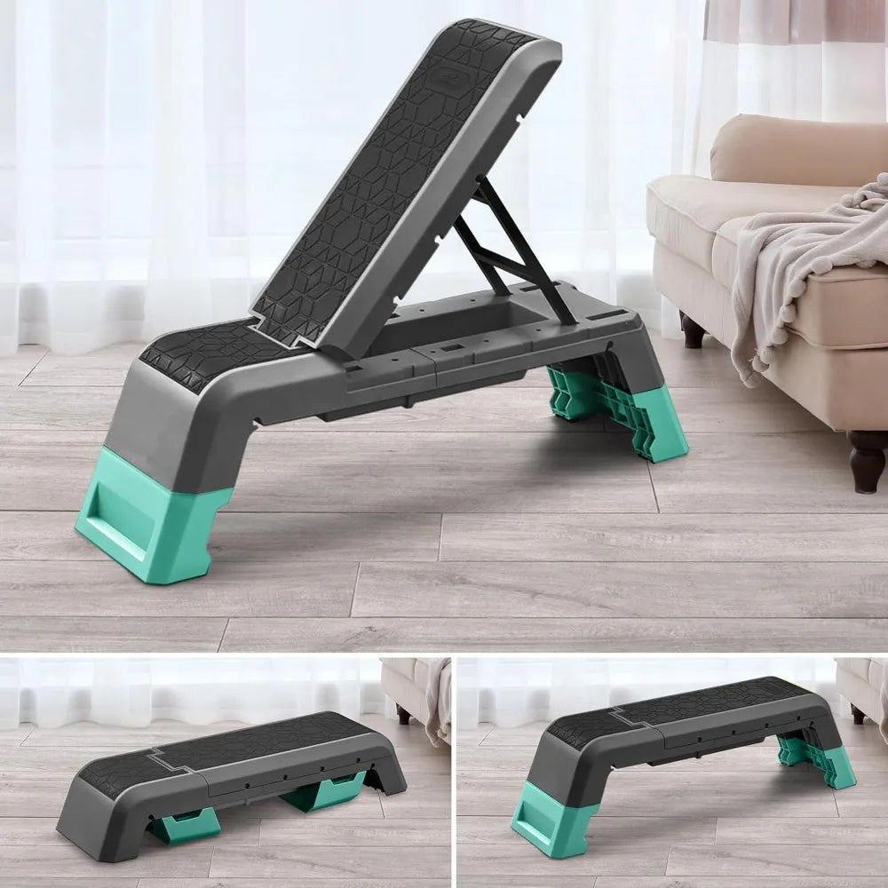 Multifunctional Aerobic Deck with Cord Workout Platform Adjustable Dumbbell Bench Weight Bench Professional Fitness Equipment f