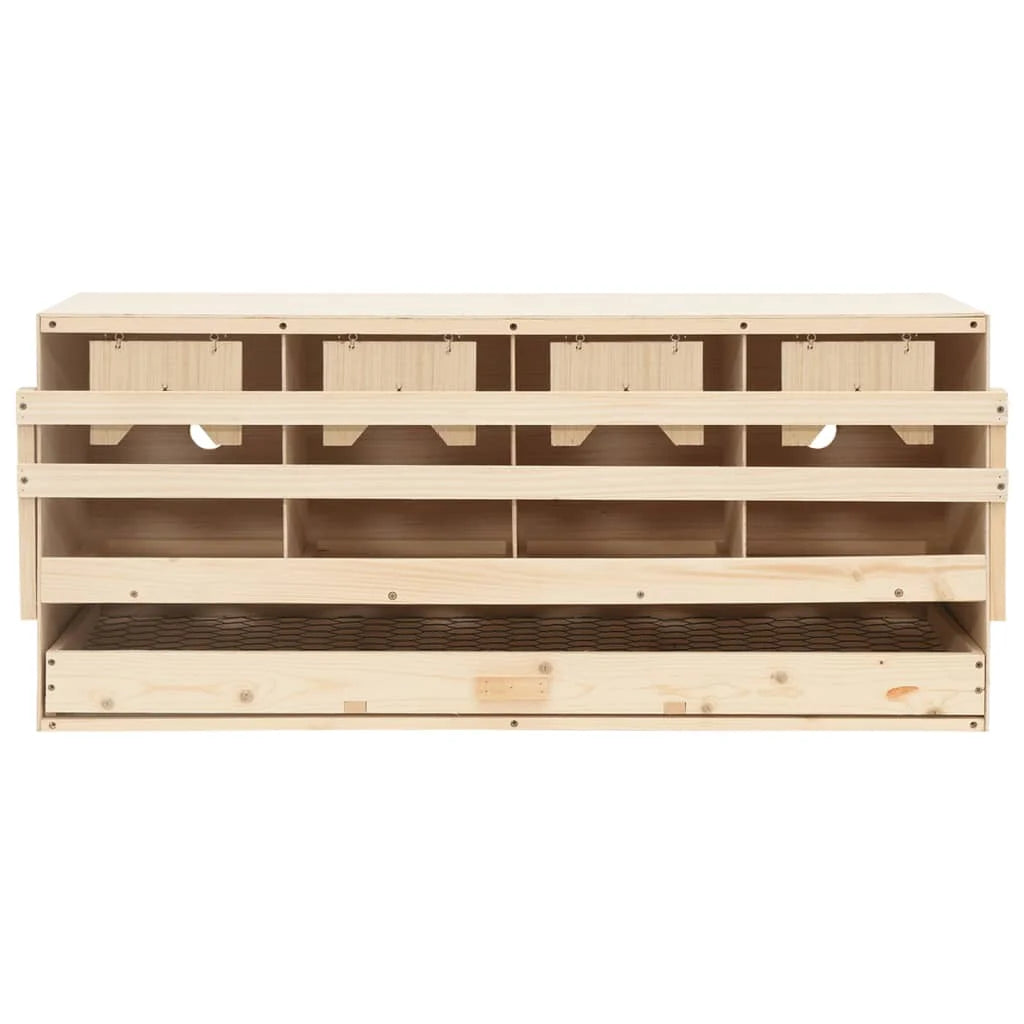 Chicken Laying Nest 4 Compartments Pine Wood Nesting Box 106x40x45cm Farming Supplies