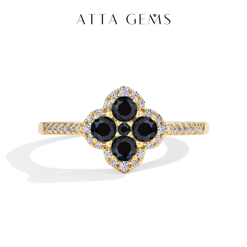ATTAGEMS Full D VVS1 Moissanite Ring 100% S925 Sterling Silver for Woman Girl Birthday Party Jewelry Gifts Shipping from the USA