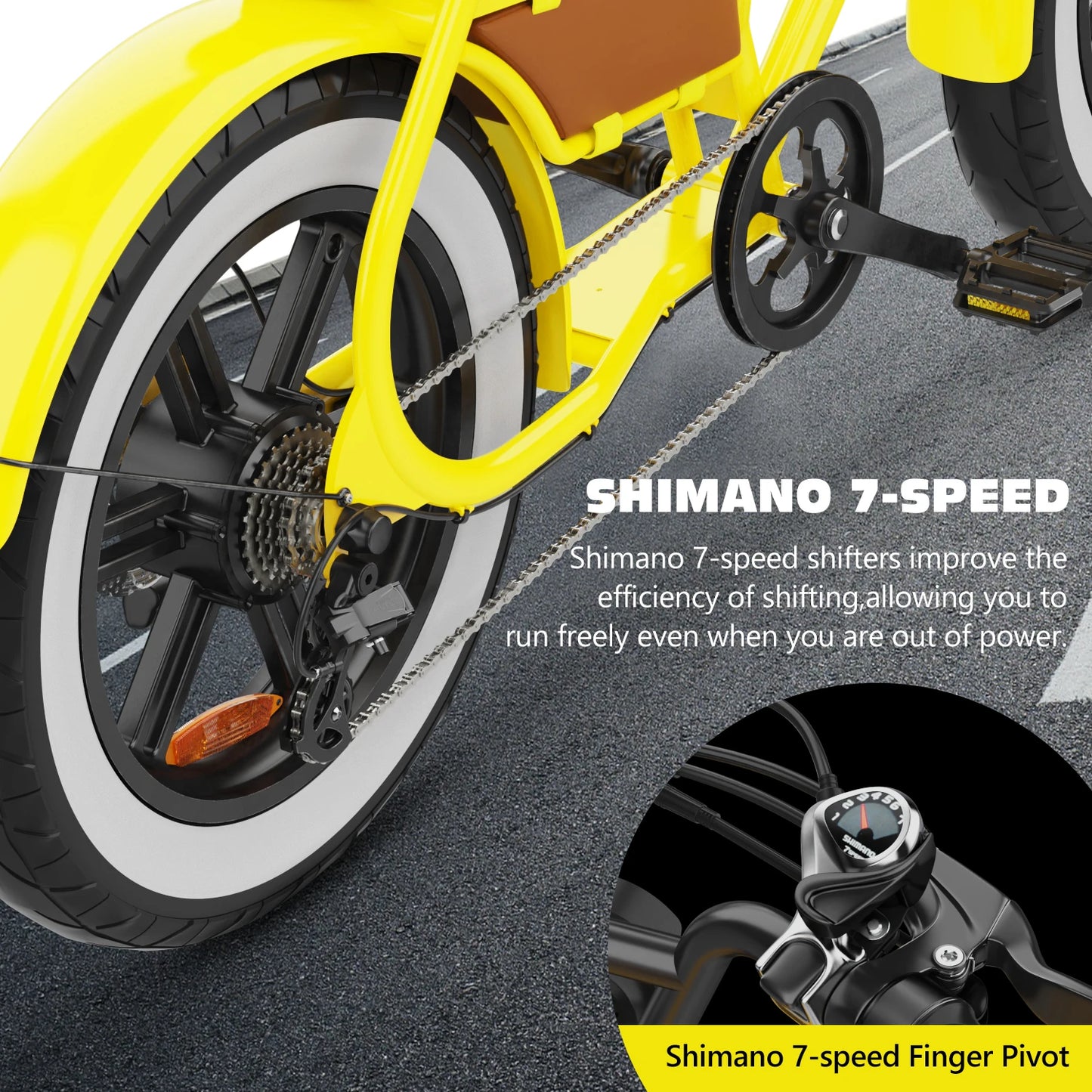 Hidoes C8 E-bike 700W Motor 48V17AH Lithium Battery Electric Bike Adult 20*4 Inch Off-road Fat Tire All-terrain Electric Bicycle
