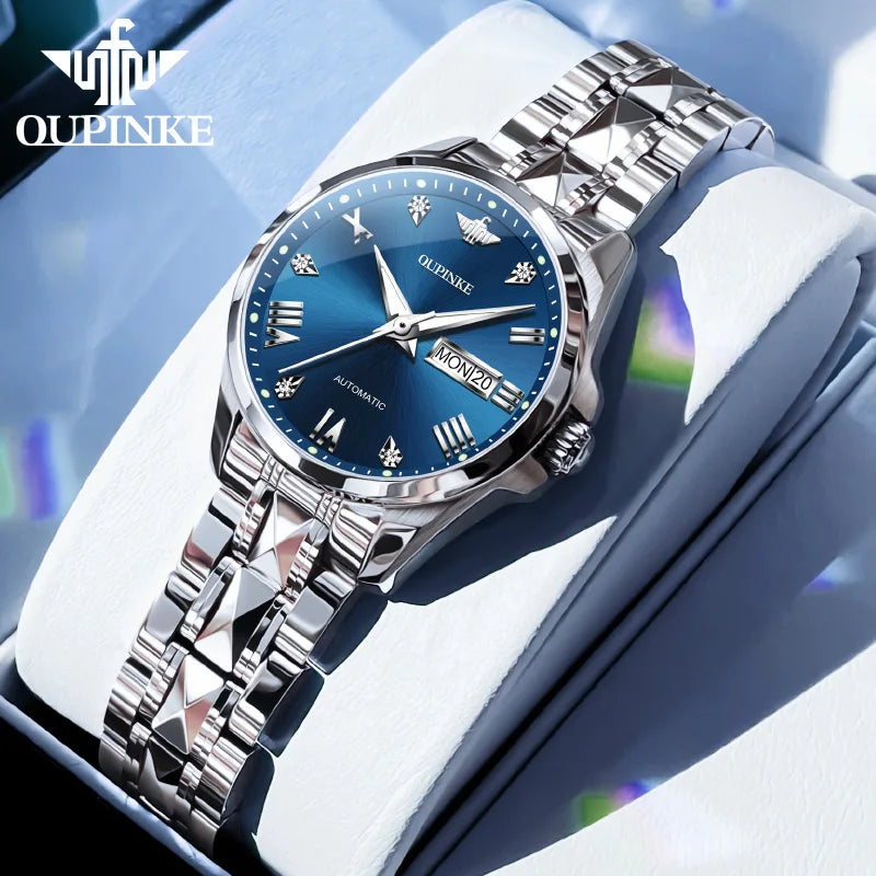 OUPINKE 3171 Fashion Ladies Watches Bracelet Set Box Automatic Mechanical Watch for Women Date Brand Original Luxury Wristwatch