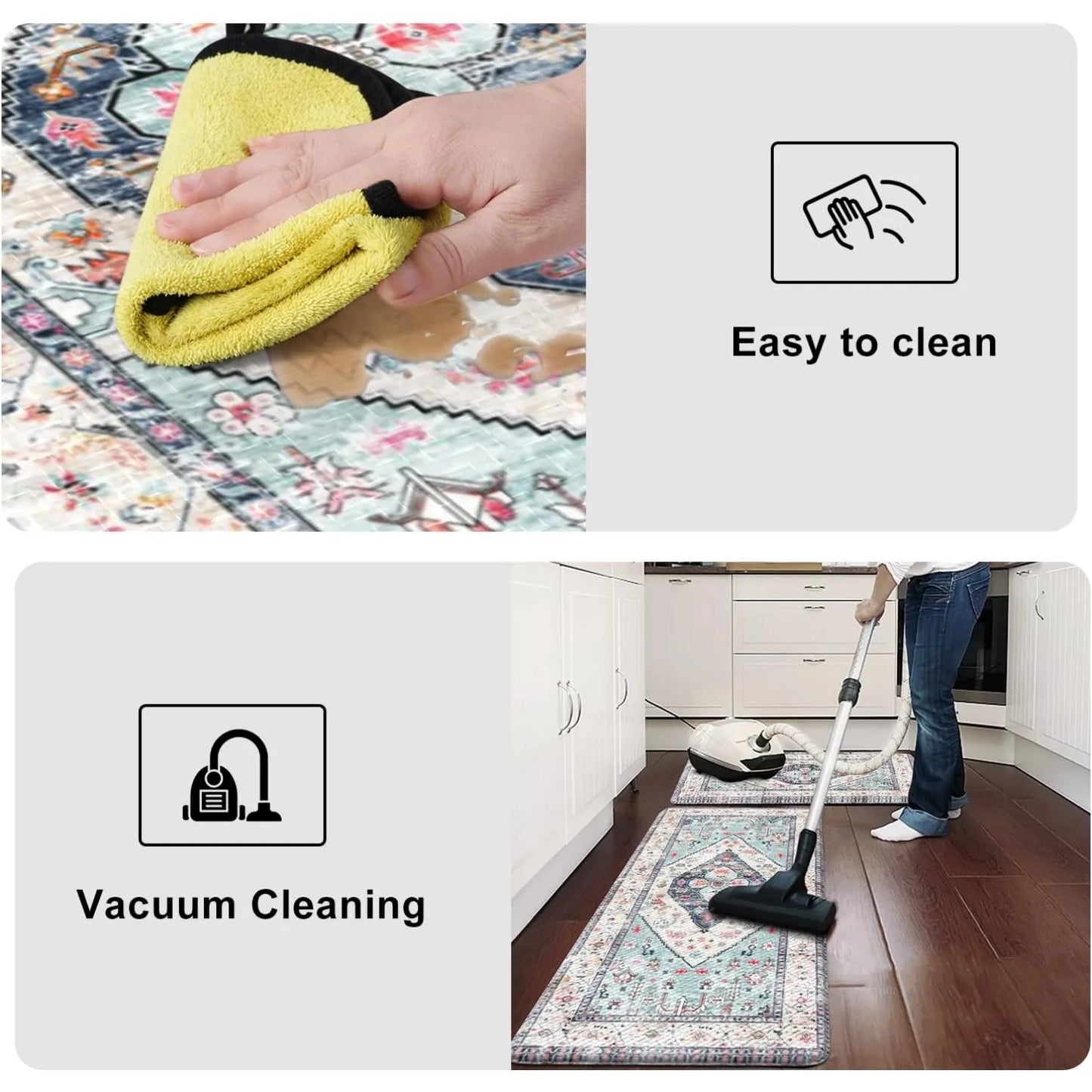 Farmhouse Kitchen Mats,Anti Fatigue Kitchen Rugs Sets of 2, Non Slip Waterproof Kitchen Floor Mats, Ergonomic