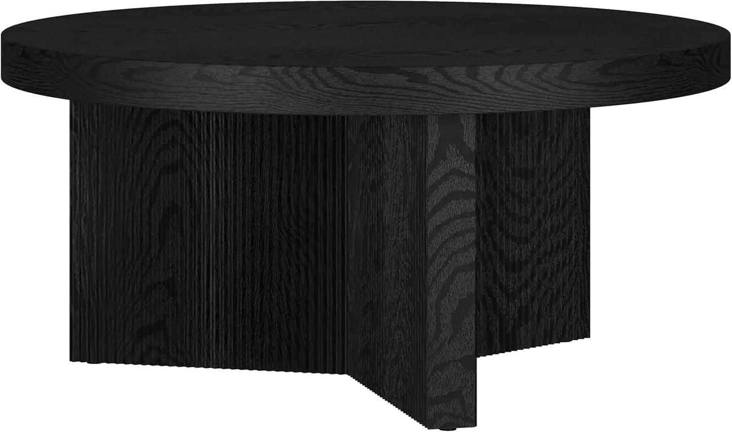 Coffee Table, 32" Wide,Table is made of high-quality and durable MDF and PVC materials,White,Living Room Furniture
