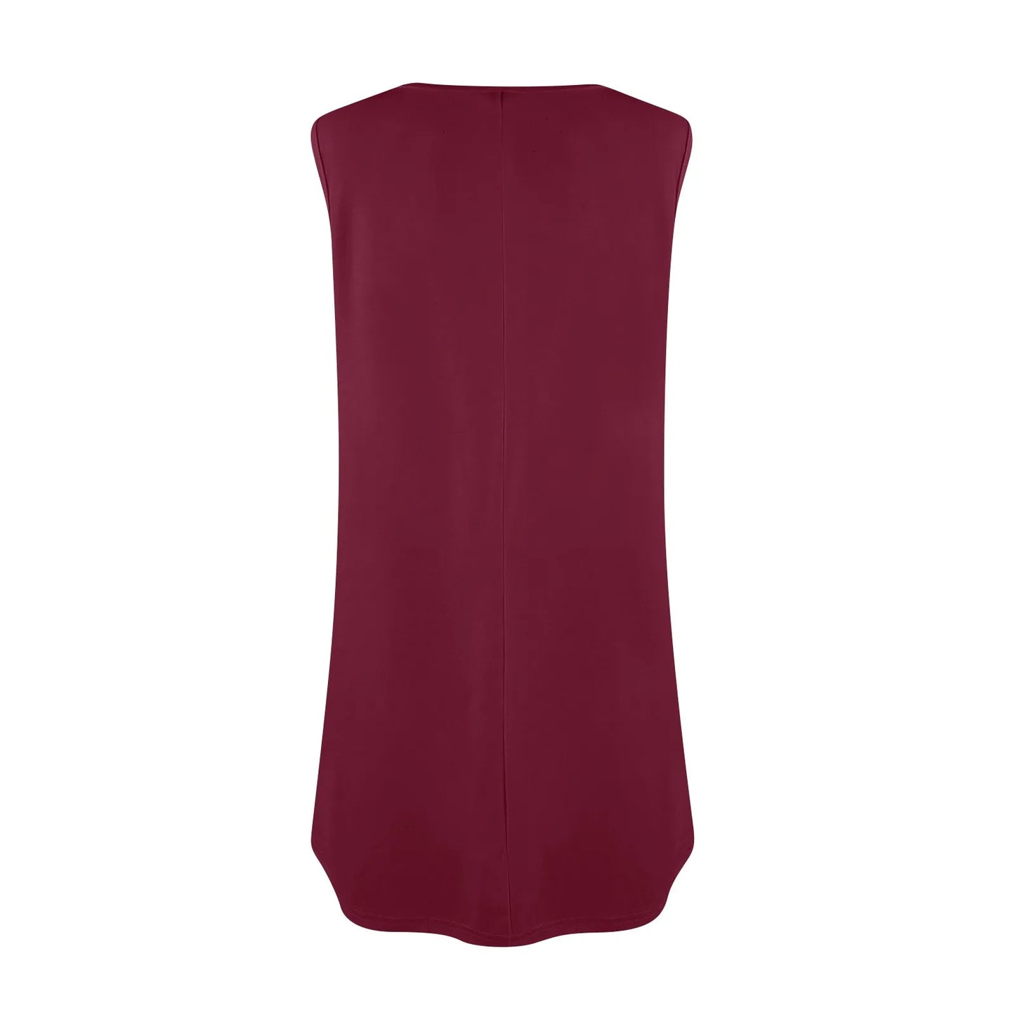 Plus Size Tanks & Camis women's fashion summer round neck sleeveless casual solid color loose pullover top plus size vest tops