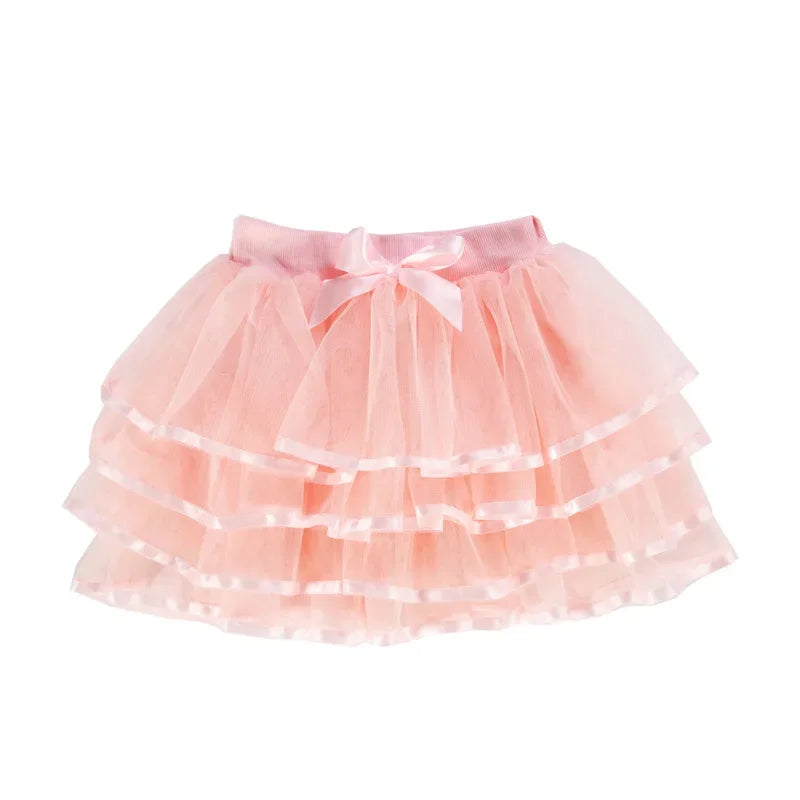 1pcs Four Season Girls Mini Tutu Princess Skirt Baby Girl Ballet Dance Skit Children Clothing Kids Fluffy Colorful Cake Skirts