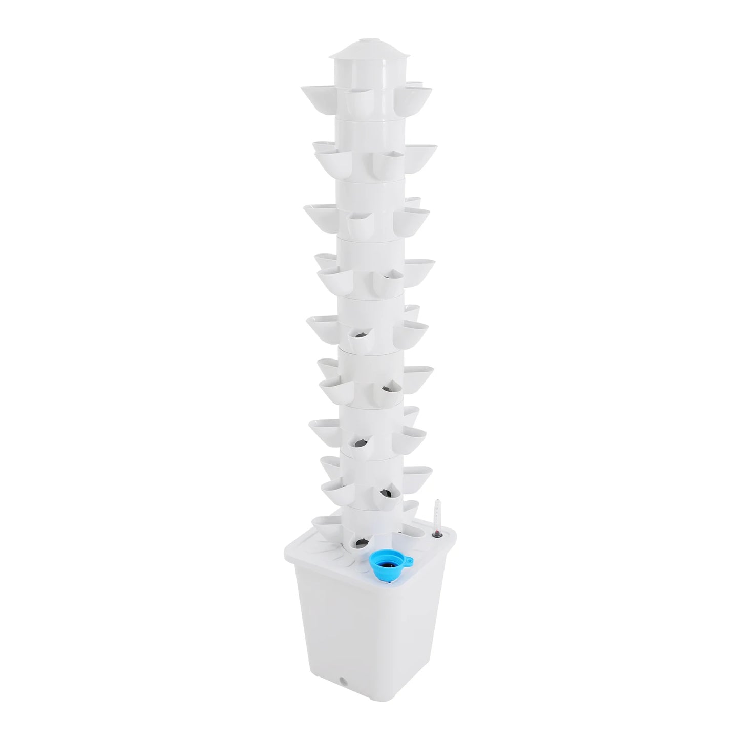45-Holes Hydroponic Garden Vertical Tower| Hidroponia Growing System Vegetable Planter for Balcony Garden Greenhouse