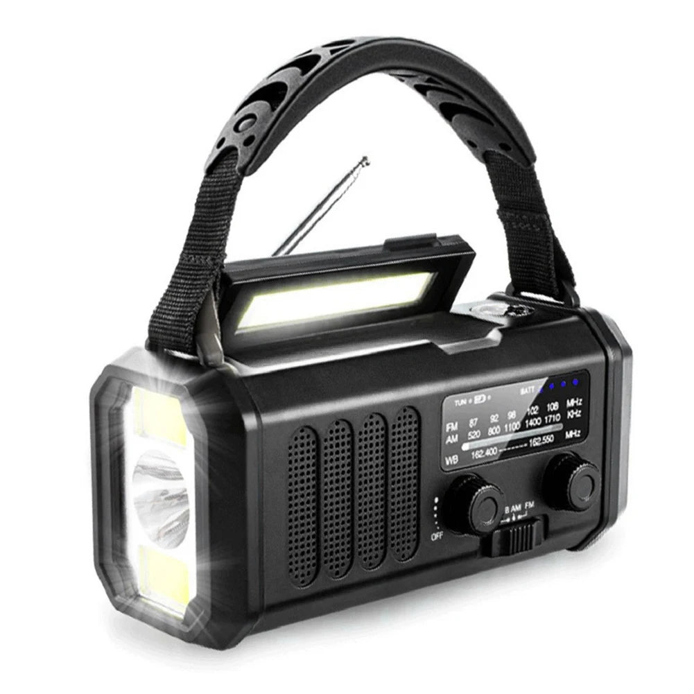 Hand Crank Emergency Radio 20000mAh Portable Weather Radio with Flashlight Reading Lamp SOS Alarm Solar Radio for Emergency/Home