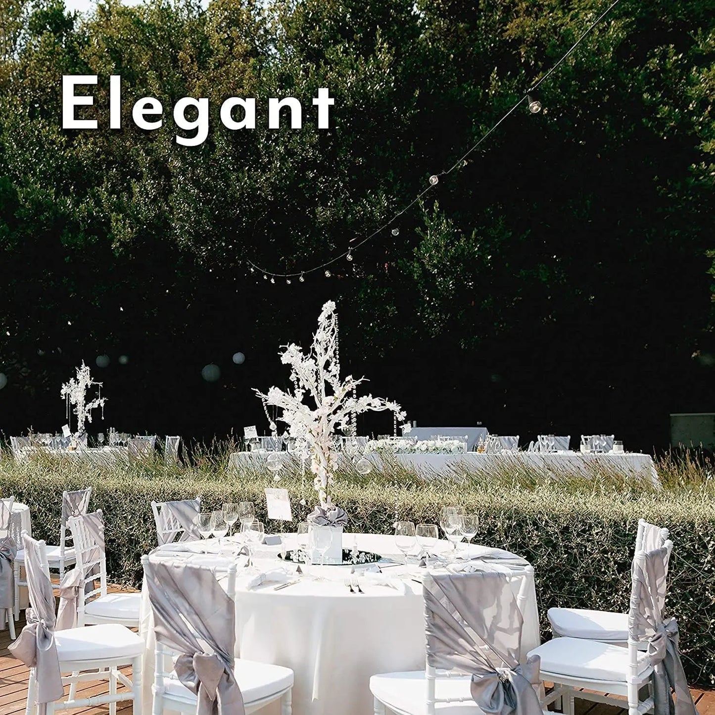 12 Pcs 120" inch White Round Tablecloths Linen Polyester Fabric Cover Cloths for Wedding Party Reception Kitchen & Dinning