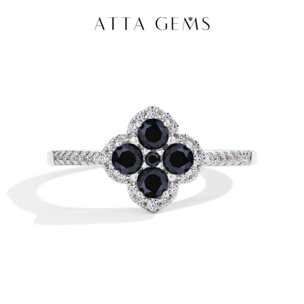 ATTAGEMS Full D VVS1 Moissanite Ring 100% S925 Sterling Silver for Woman Girl Birthday Party Jewelry Gifts Shipping from the USA