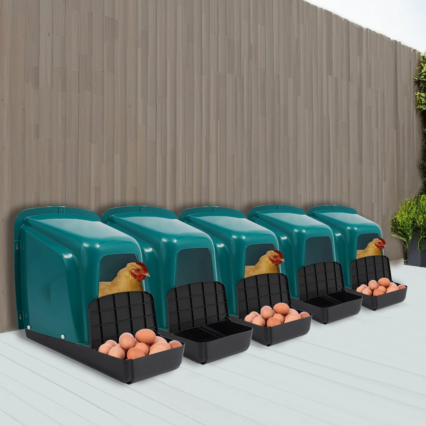 5PCS Chicken Nesting Box Ventilated Chicken Laying House Egg Collection for Chicken Coop Home Farmhouse
