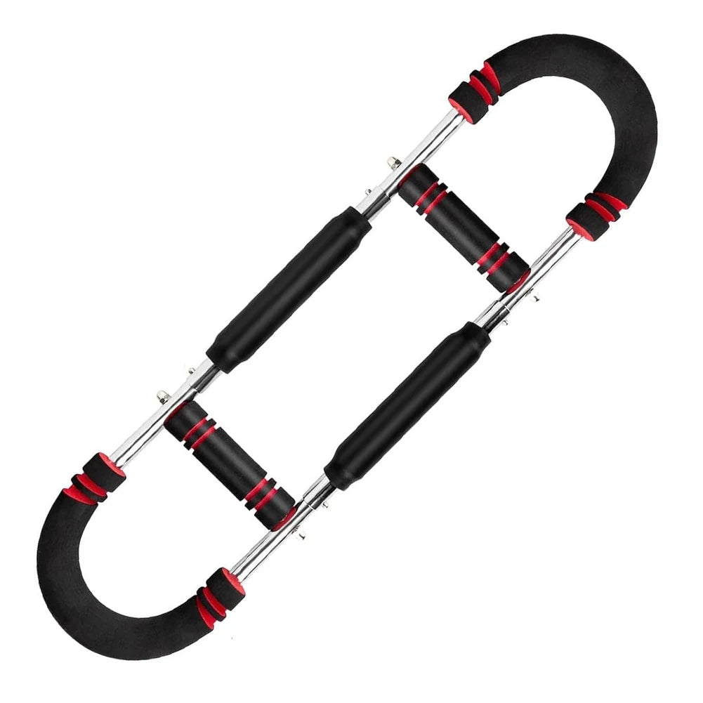 Adjustable Arm Trainer with Foam Handle Wrist Strength Exerciser U-Shaped Chest Expander for Indoor Outdoor Fitness Equipment
