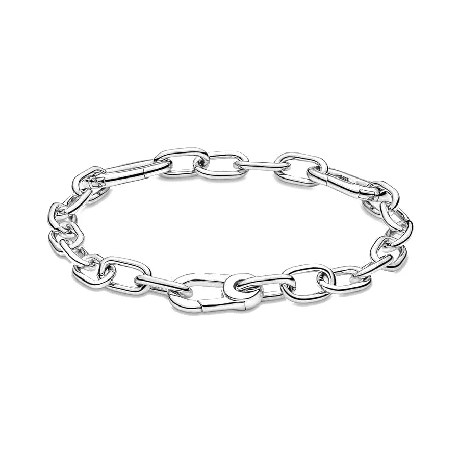 Pulsera de Lujo Plata de Ley 925 Original para Mujer – Compatible con Cuentas Redondas Finas, Joyería 2025
