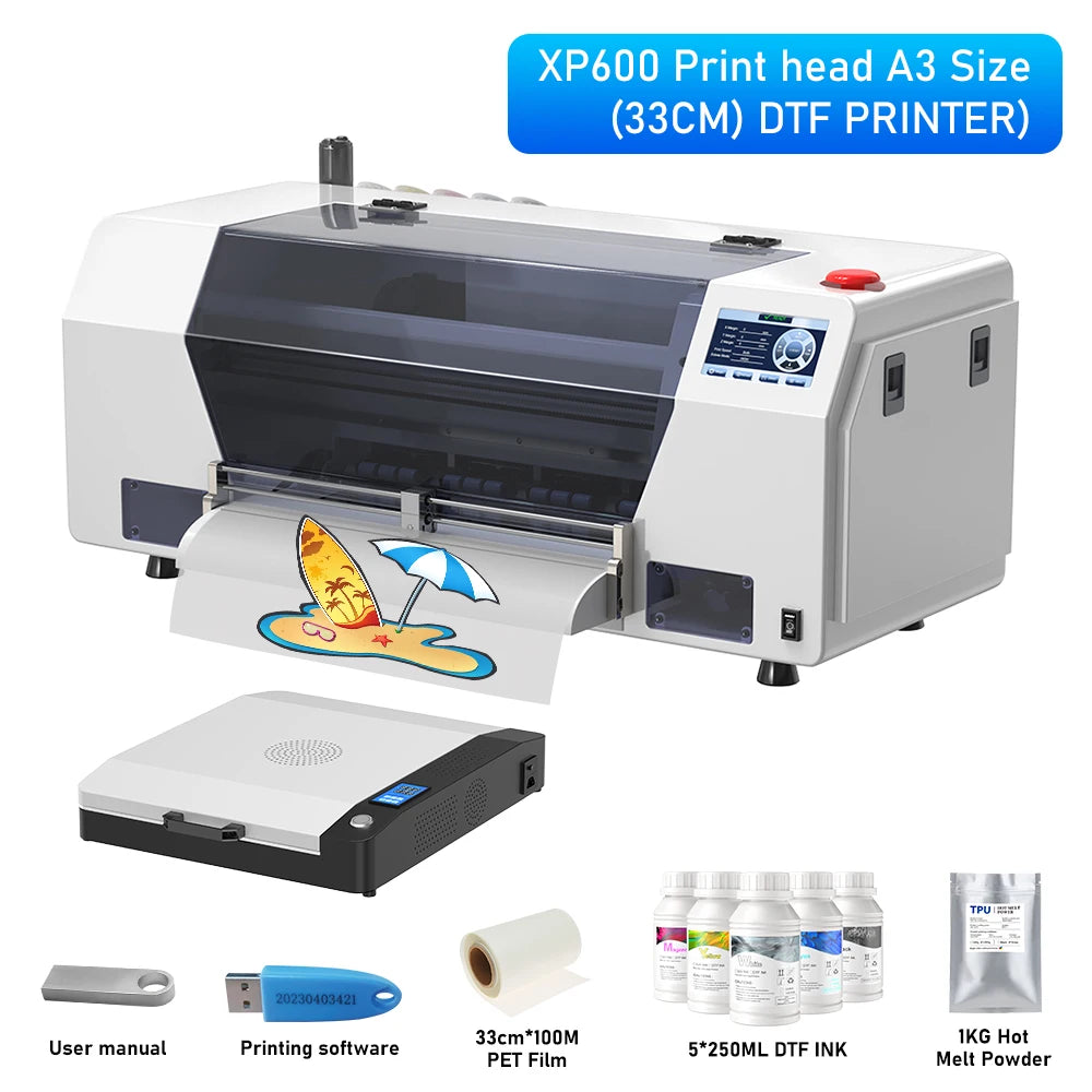 A3 DTF Printer L805/XP600 Impresora A3 DTF Printing Machine Direct to Film T-Shirt Printers DTF Printers For T-Shirt Hoodies