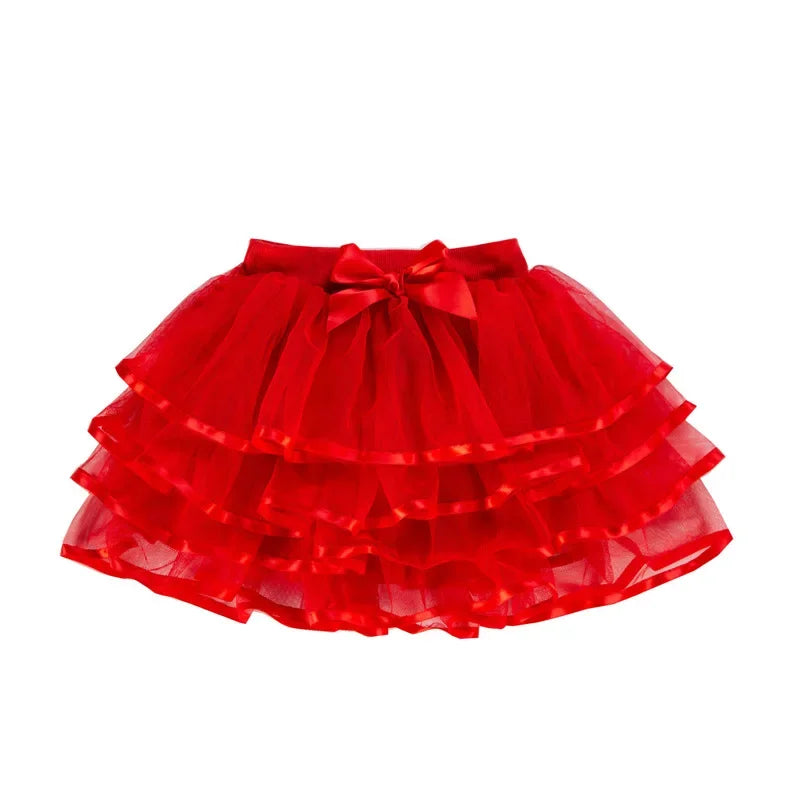 1pcs Four Season Girls Mini Tutu Princess Skirt Baby Girl Ballet Dance Skit Children Clothing Kids Fluffy Colorful Cake Skirts