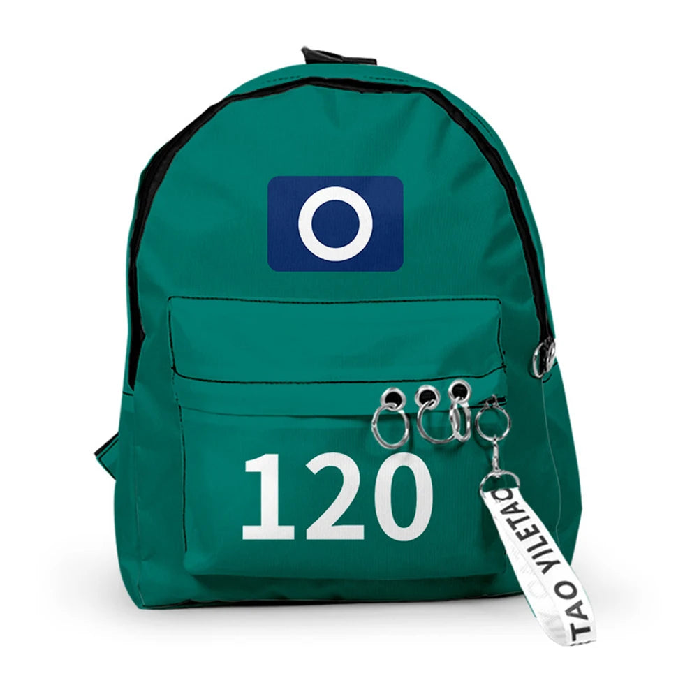 Unisex Solid Printing School Handbags Korea Game Season2 Shoulder Bags Student Large Capacity Outdoor Sports Daypacks
