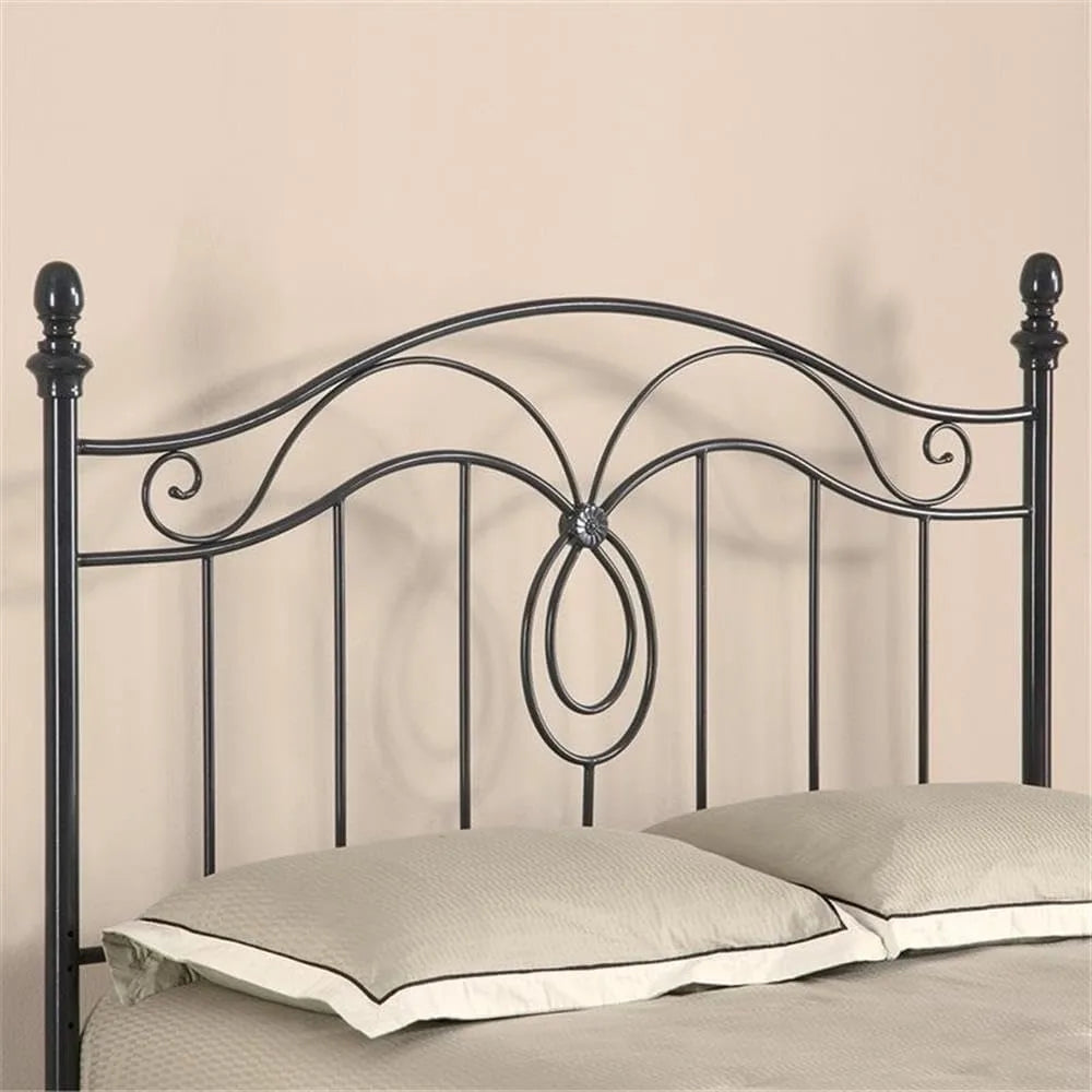 Traditional Metal Full Queen Spindle Headboard in Gray