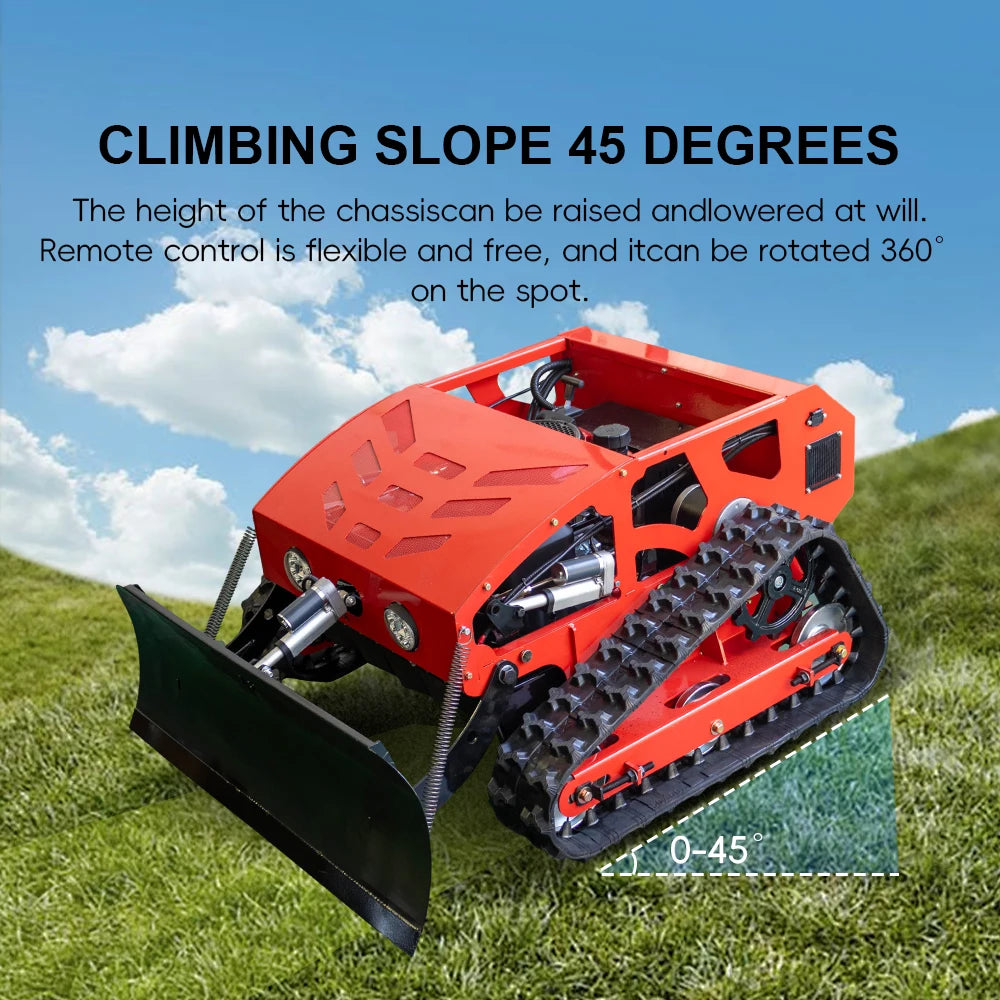 USA STOCK Gasoline Mower Remote Control With Snow Shovel Plower Grass Cutter MS550SN for Wasteland Garden Agriculture