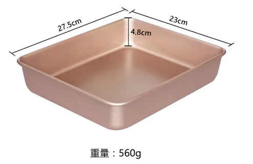Rectangular Non-Stick Metal Baking Tray for Cake Bread Baguette Oven Bakeware 9 Inch 11 Inch 12.8 Inch