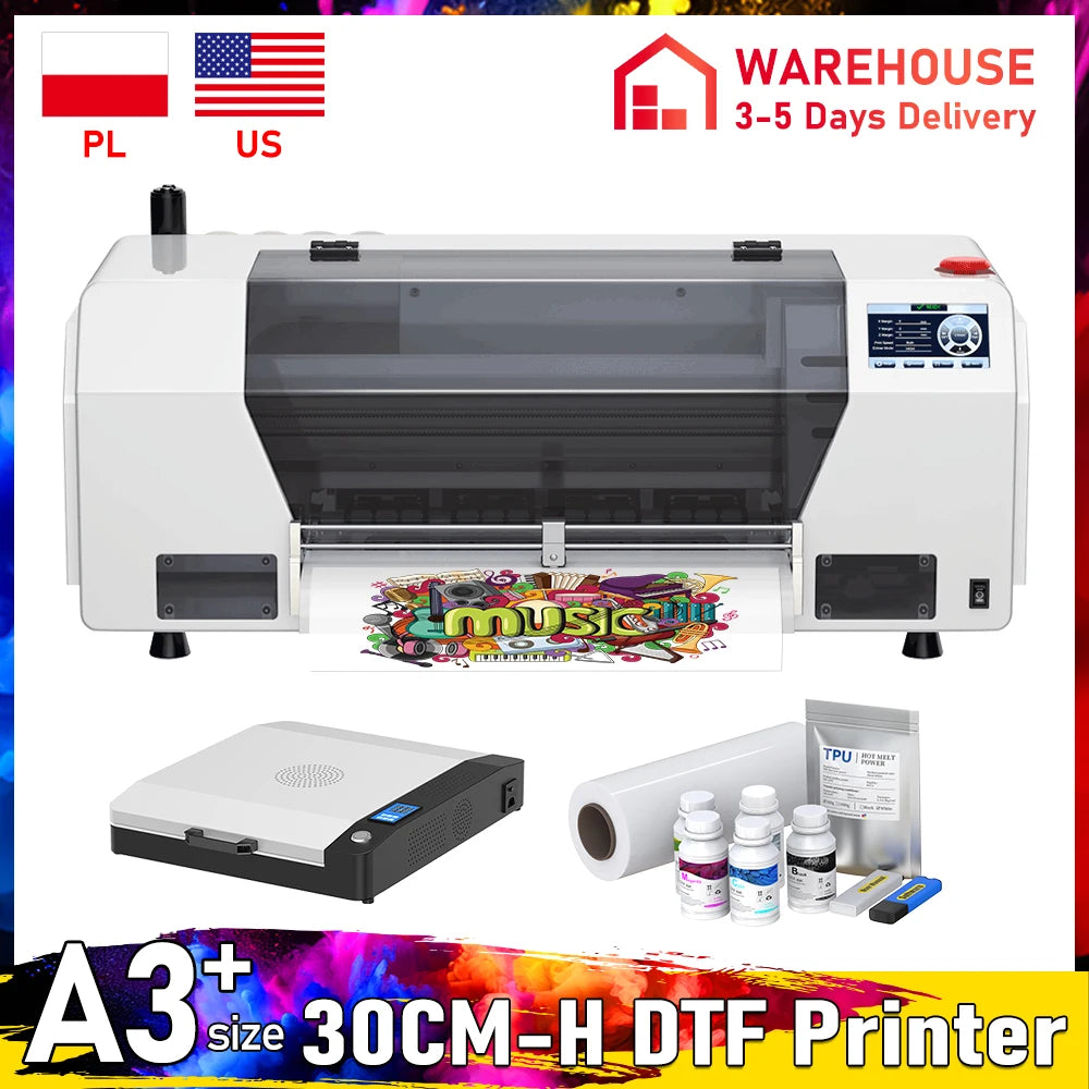 A3 DTF Printer L805/XP600 Impresora A3 DTF Printing Machine Direct to Film T-Shirt Printers DTF Printers For T-Shirt Hoodies