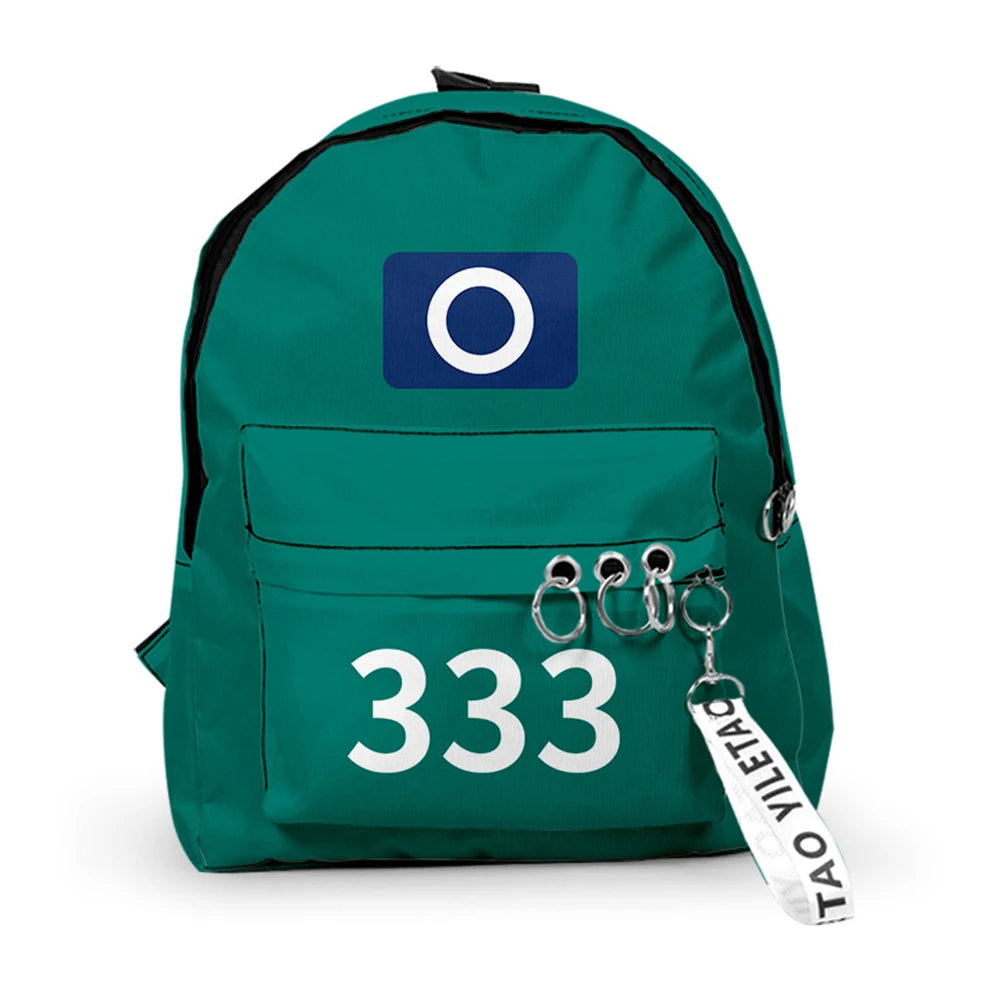 Unisex Solid Printing School Handbags Korea Game Season2 Shoulder Bags Student Large Capacity Outdoor Sports Daypacks
