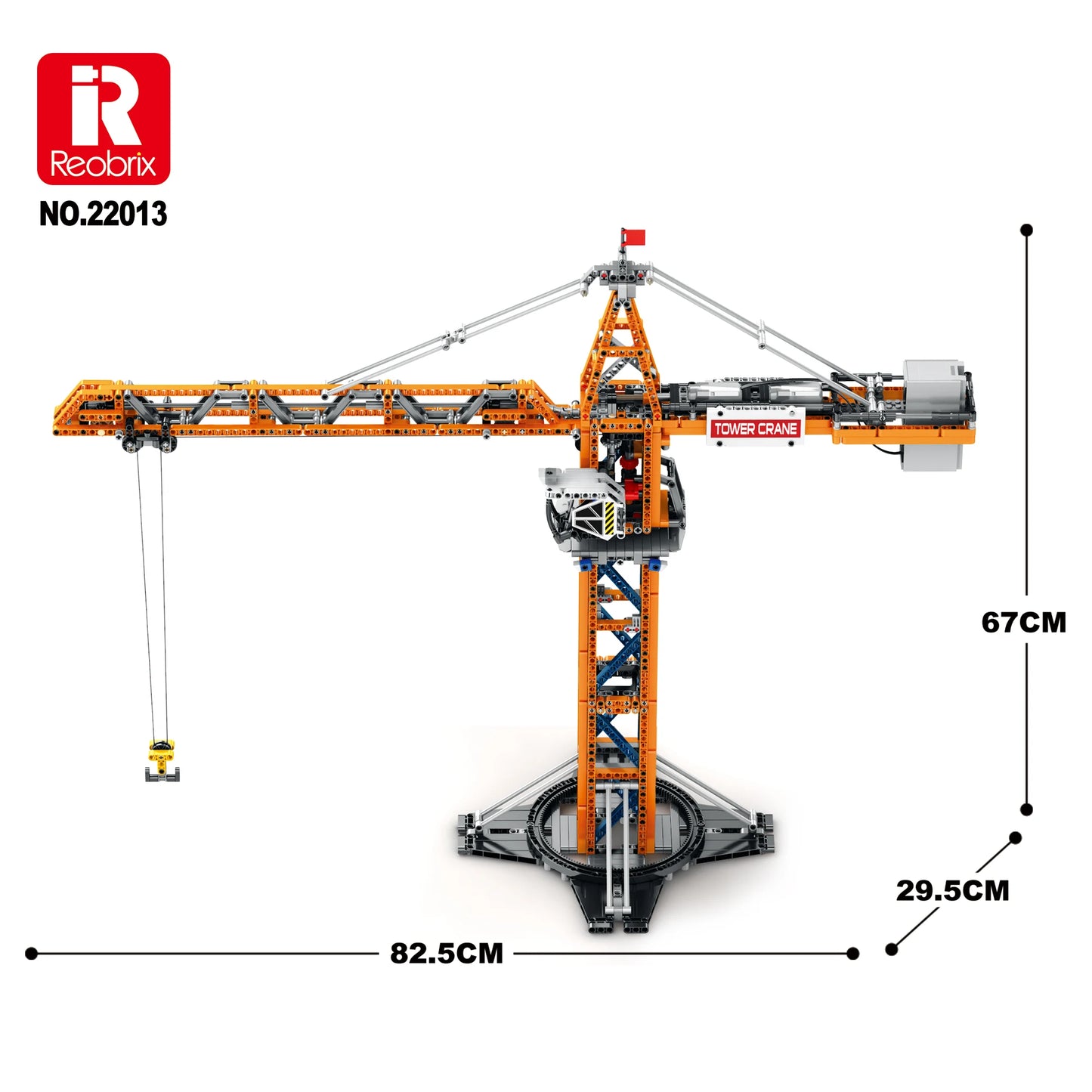 1288PCS Remote Control Tower Crane Building Blocks MOC Model Tower Crane Electric Technology Bricks Children's DIY Assembly Toys