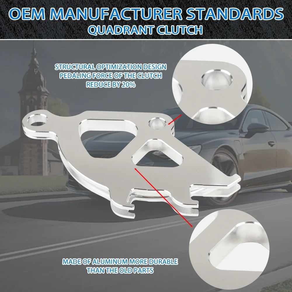 New Car Mustang Firewall Adjuster Kit Auto Parts And Quadrant Clutch Cable Aluminum For 1996-2004 Silver Easy to install