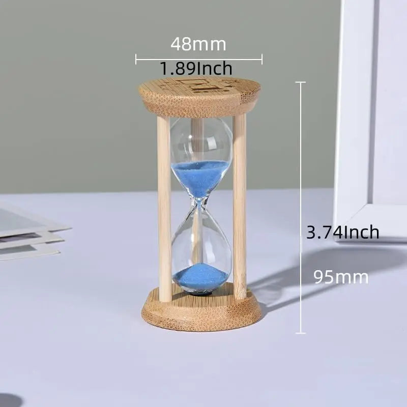 Mini Wooden Sand Timers,Bamboo Hourglass Sand Timers 5Min Sandglass Timer for Toothbrush Timer Games Classroom Home Office