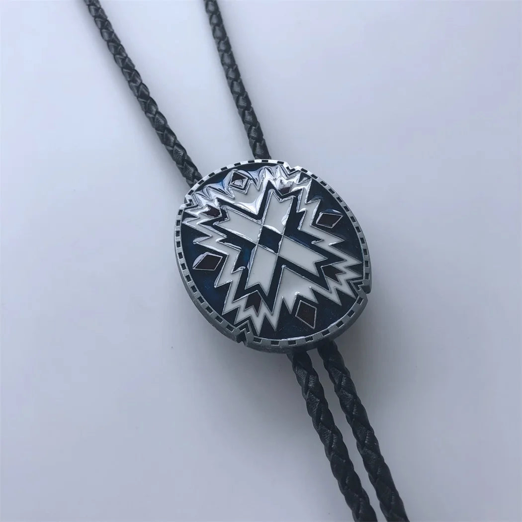 Vintage Style Southwest Pattern Totem Oval Bolo Tie Necklace also Stock in US BOLOTIE-WT117 Free Shipping