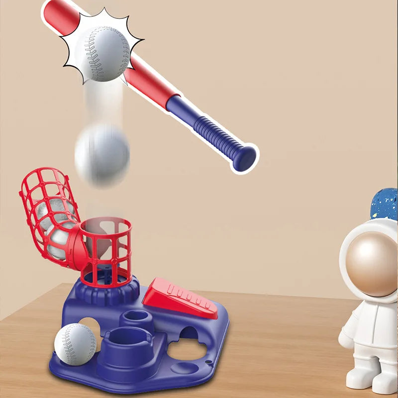 Softball Ball Machine Toy Training Foot Step Automatic Ejection Service Practice Sports Set Parent-Child Interactive Game Toy