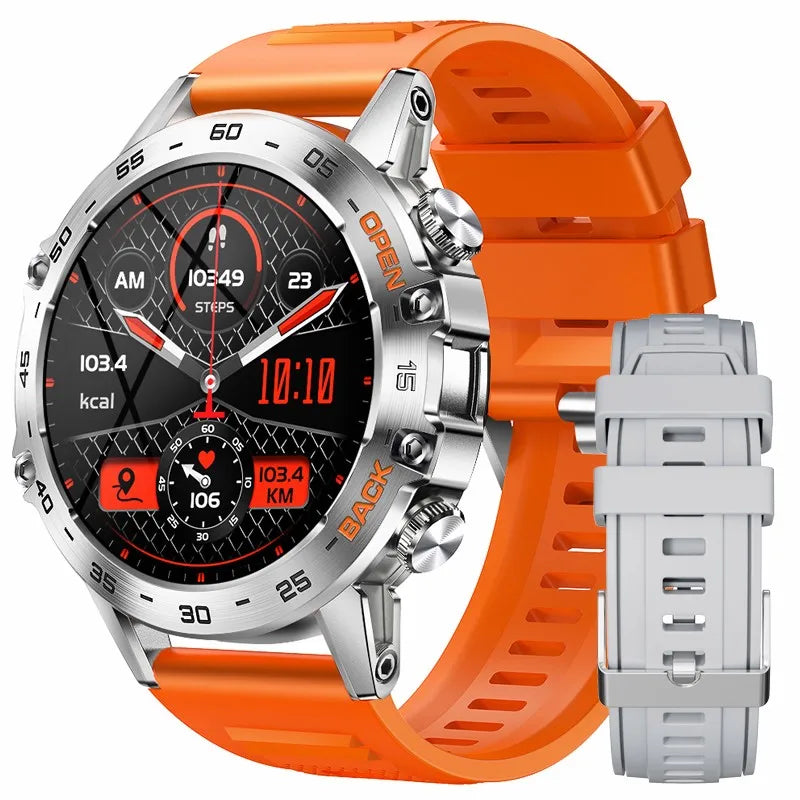 LIGE Military Men Outdoor Sports Smart Watch 1.39“HD Bluetooth Calling Full Touch Screen IP68 Waterproof Blood Oxygen Smartwatch