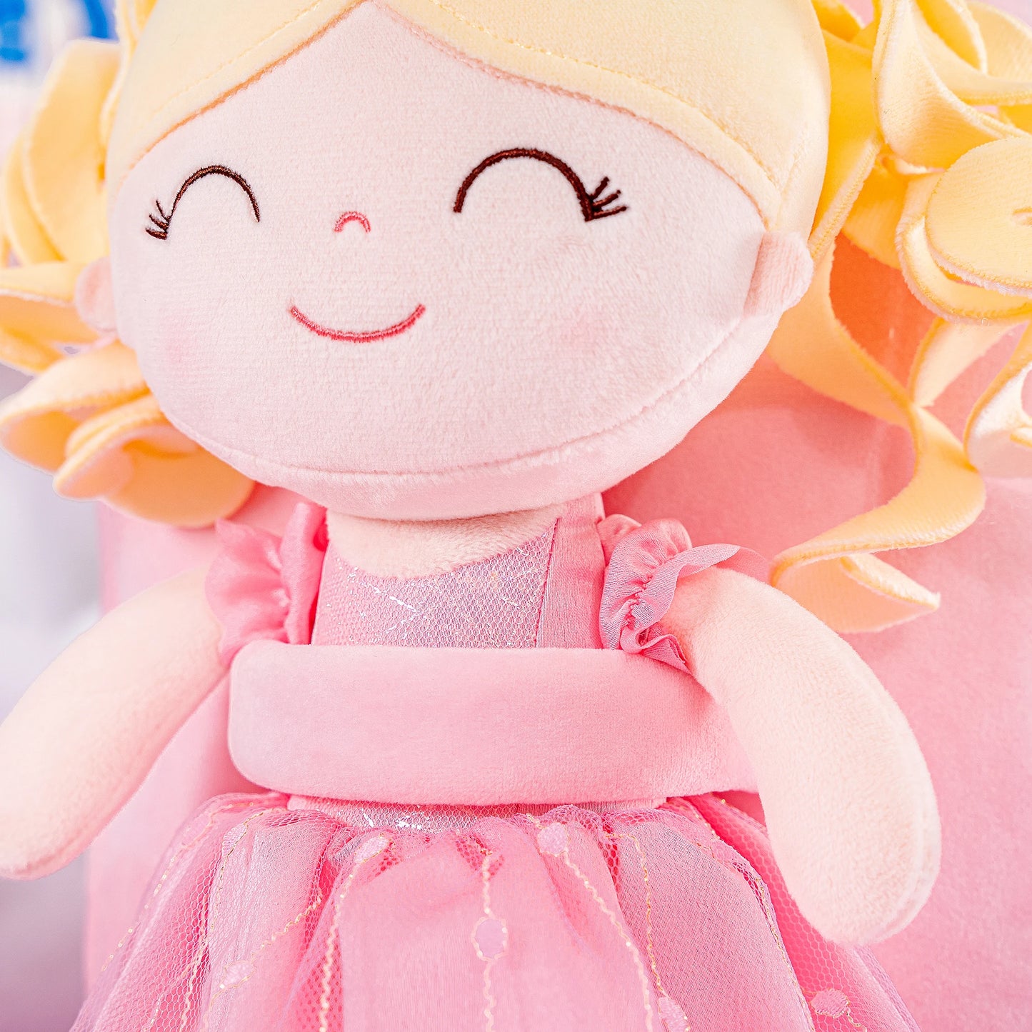 9 inches Girls Backpacks Plush Princess Dolls Backpack Baby Girls PurPle Frist Birthday Gift for Little Girls