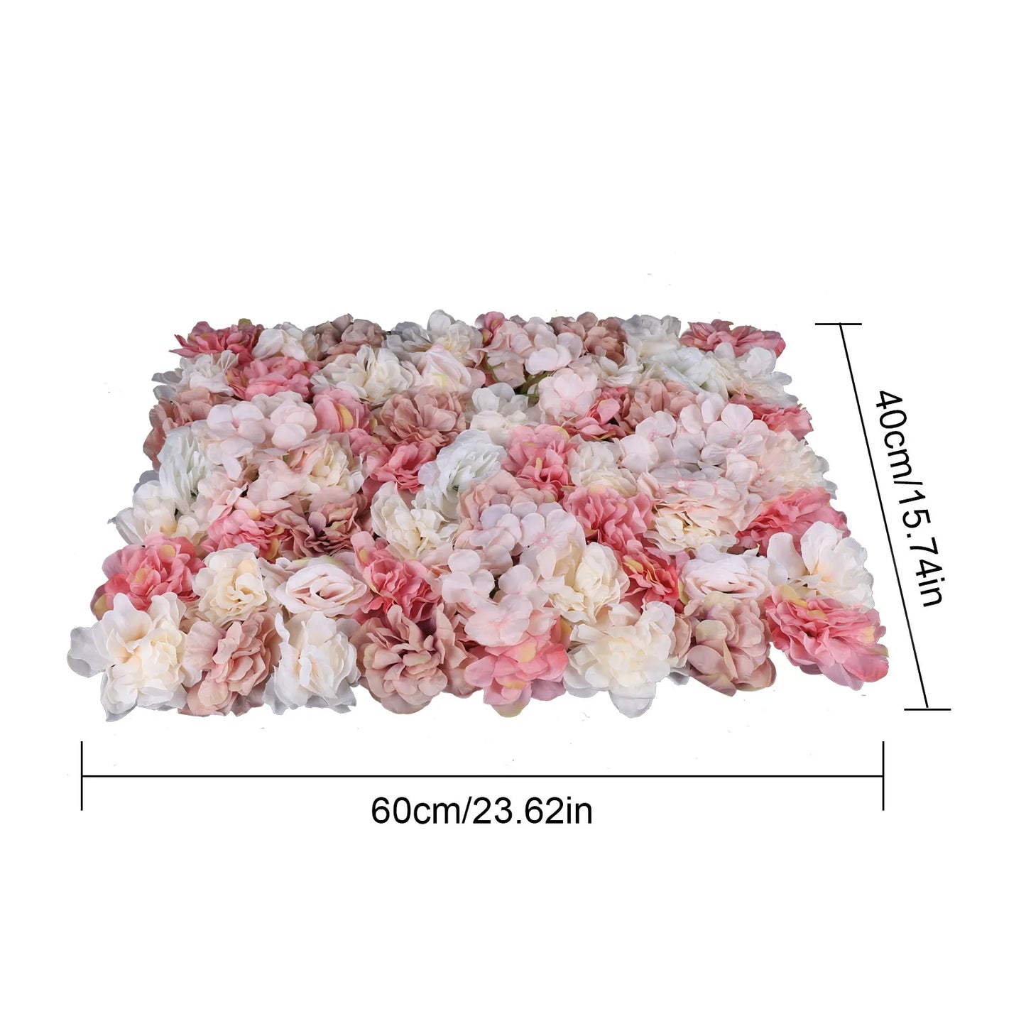 6pcs Artificial Flower Wall Panels 3D Flower Backdrop Flowers Curtain Outdoor Decoration Shopping Mall Window Photography Props