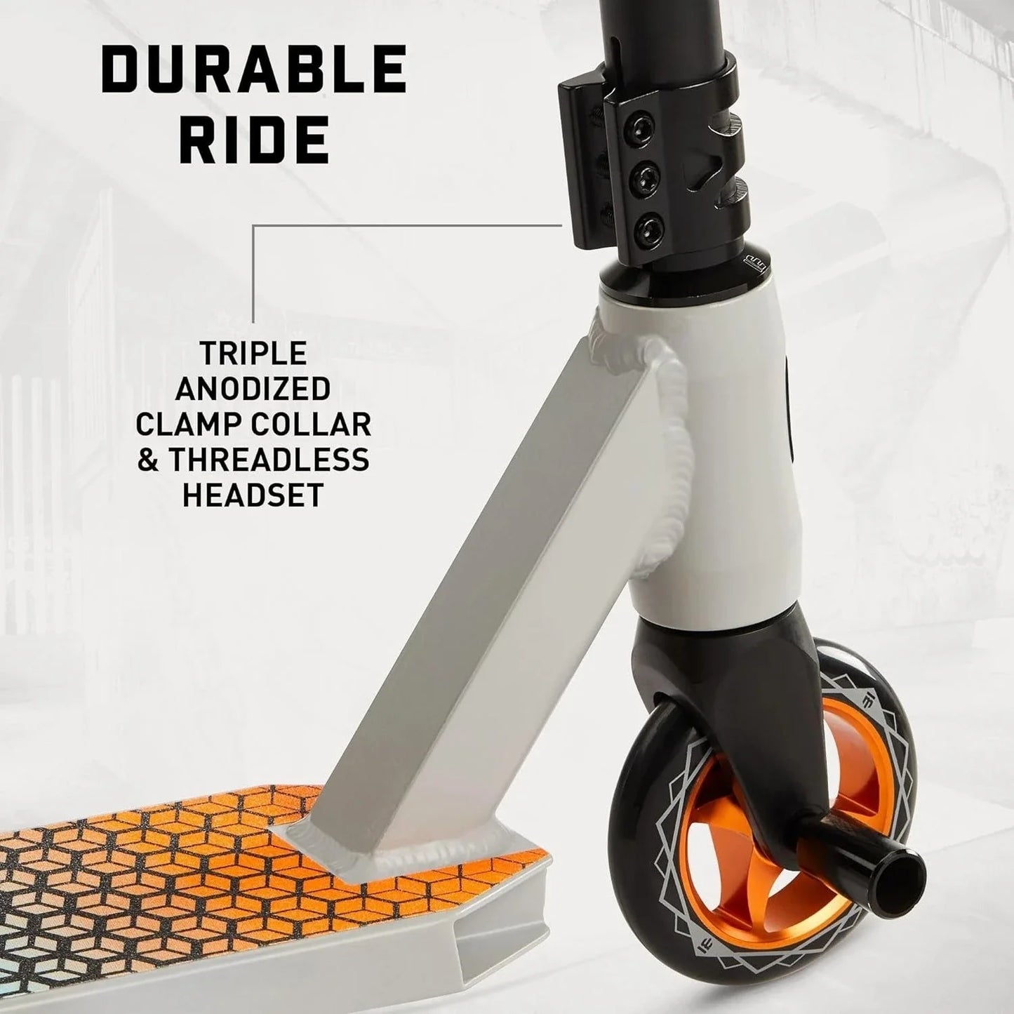 Rise Freestyle Stunt Trick Scooter, For Kids Youth Adult Men Women Ages 8 Up, Lightweight Alloy Deck & Heavy-Duty Frame