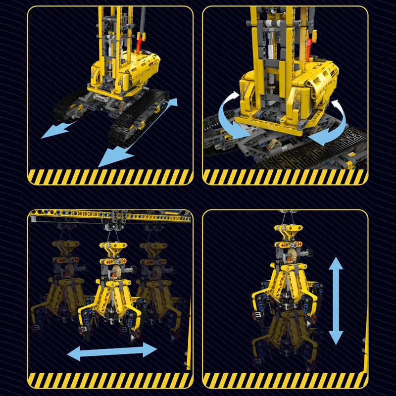 Mould King 17059 Technical Car Toys Remote Control Crawler Crane Model Compatible With 42042 Building Block Kids Christmas Gift