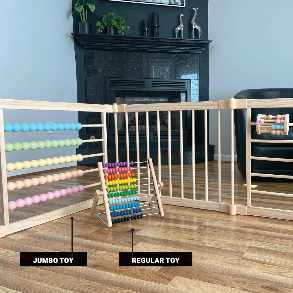 New upgrade-Wooden Playpen Extra Large for Toddlers and Babies - Foldable, Expandable, Adjustable - 8-10 Panels-Hot-Sell!