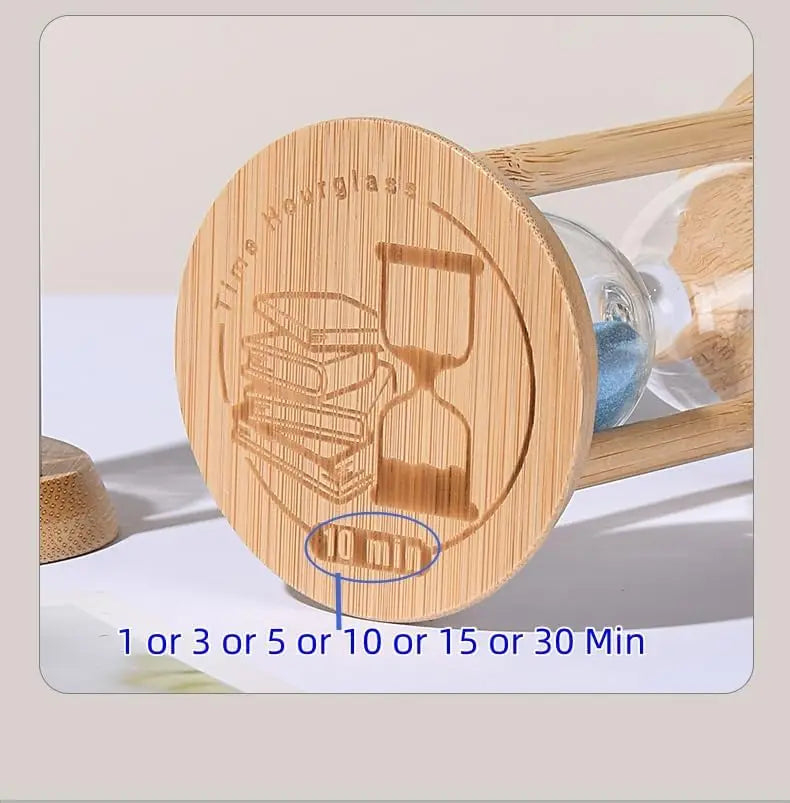 Mini Wooden Sand Timers,Bamboo Hourglass Sand Timers 5Min Sandglass Timer for Toothbrush Timer Games Classroom Home Office