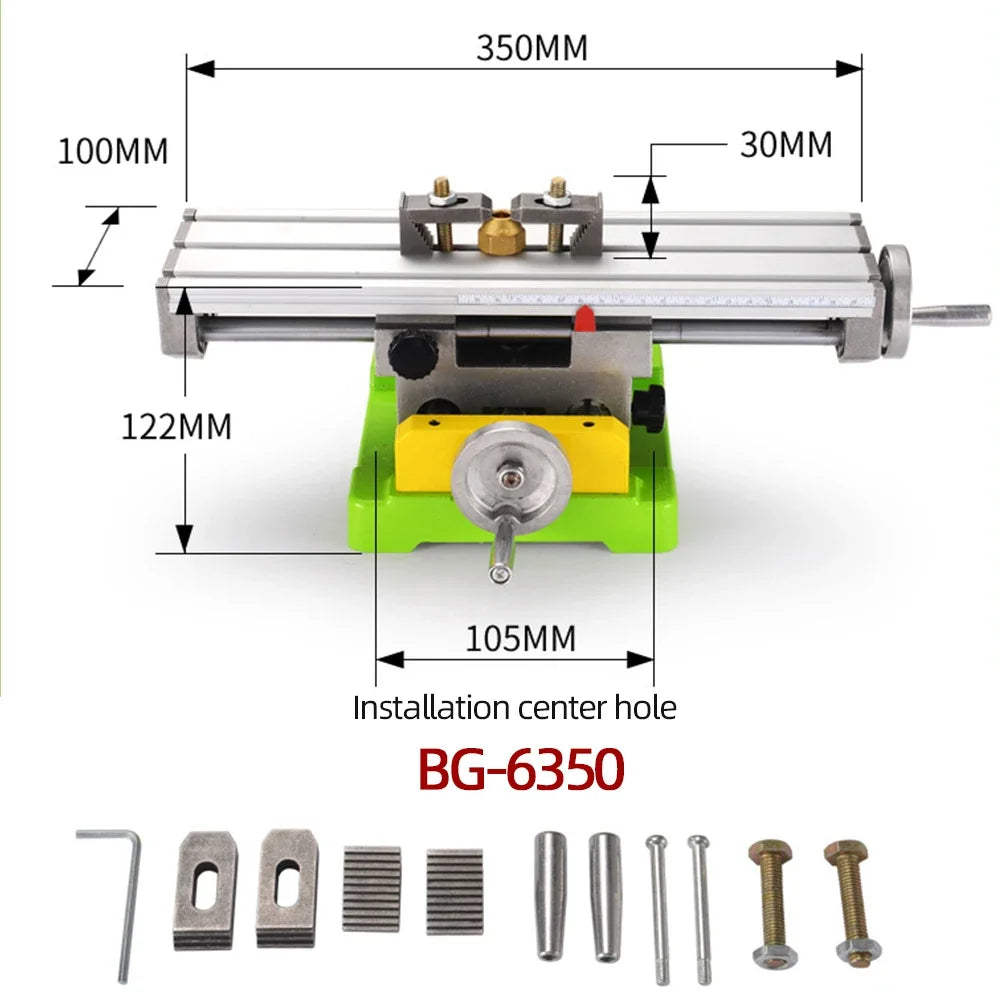 ALLSOME MINIQ Multifunction Drill Vise Fixture Working Table Mini Precision Milling Machine Worktable