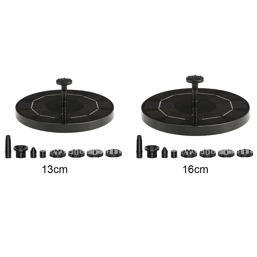 Solar Fountain with 8 Nozzles Floating Solar Fountain Free-Standing Floating Style Fountain for Outdoor Garden Pond Pool