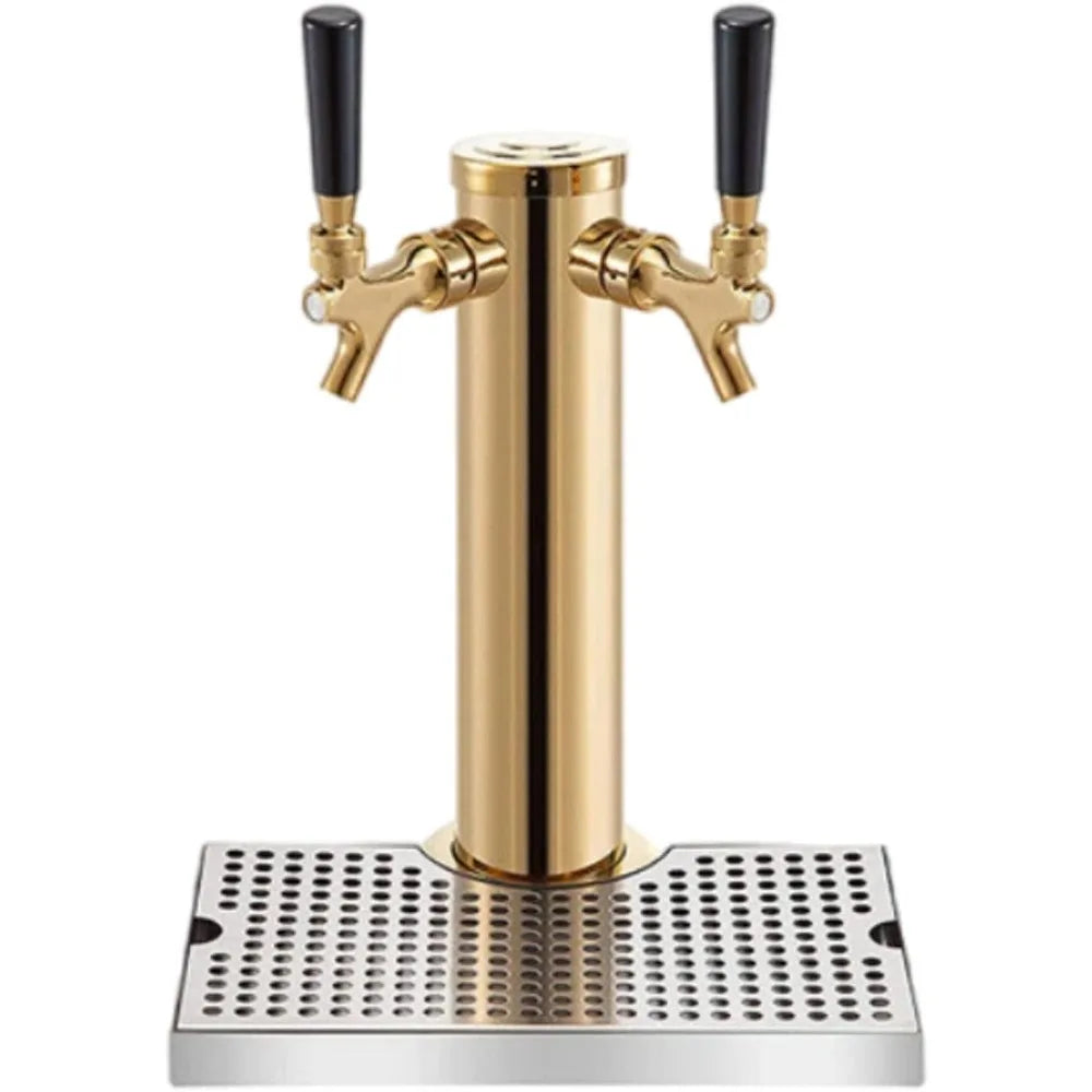Kegerator Tower,Stainless Steel Beer Tower,Beer Tower,Single Tap Draft Beer Kegerator Tower,Stainless Steel Double Faucet Draft