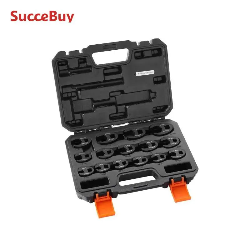 SucceBuy 14/15/20/24PCs Crowfoot Wrench Set 1/2" 3/8" Drive Crows Foot Wrench Set CR-MO Steel Crowfoot Wrench Set