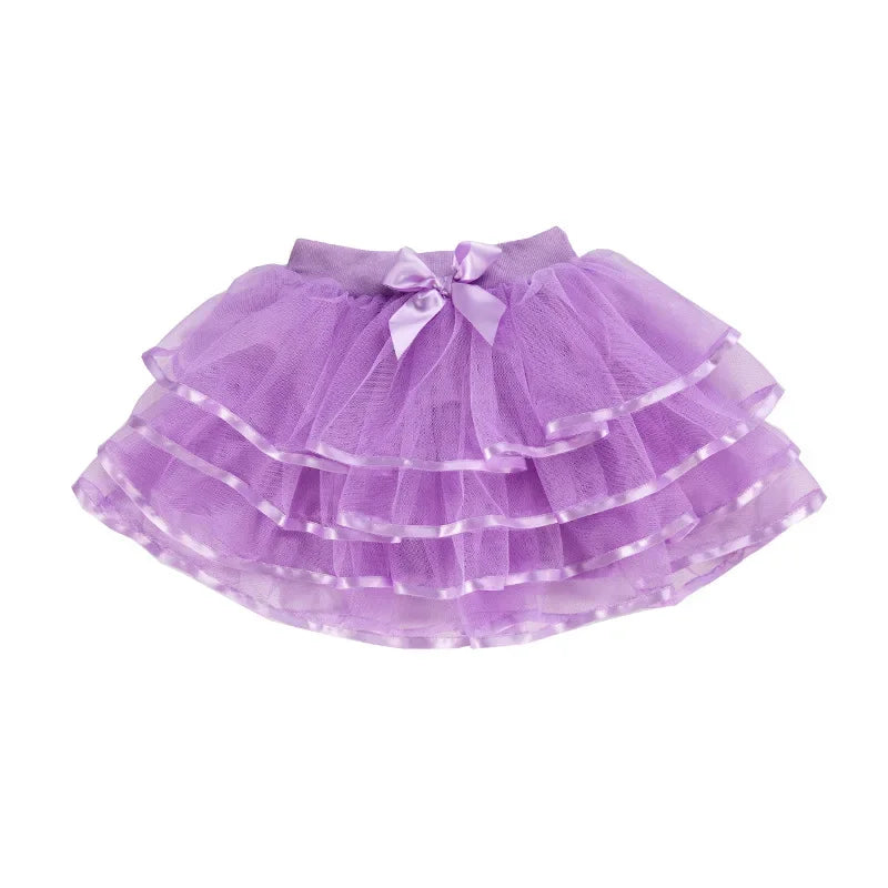 1pcs Four Season Girls Mini Tutu Princess Skirt Baby Girl Ballet Dance Skit Children Clothing Kids Fluffy Colorful Cake Skirts