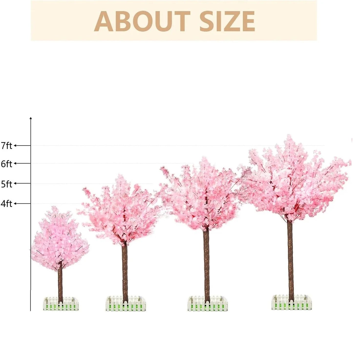 1Pc Artificial Cherry Blossom Tree, Handmade Pink Fake Cherry Blossom Tree Centerpieces for Wedding Party Christmas Garden