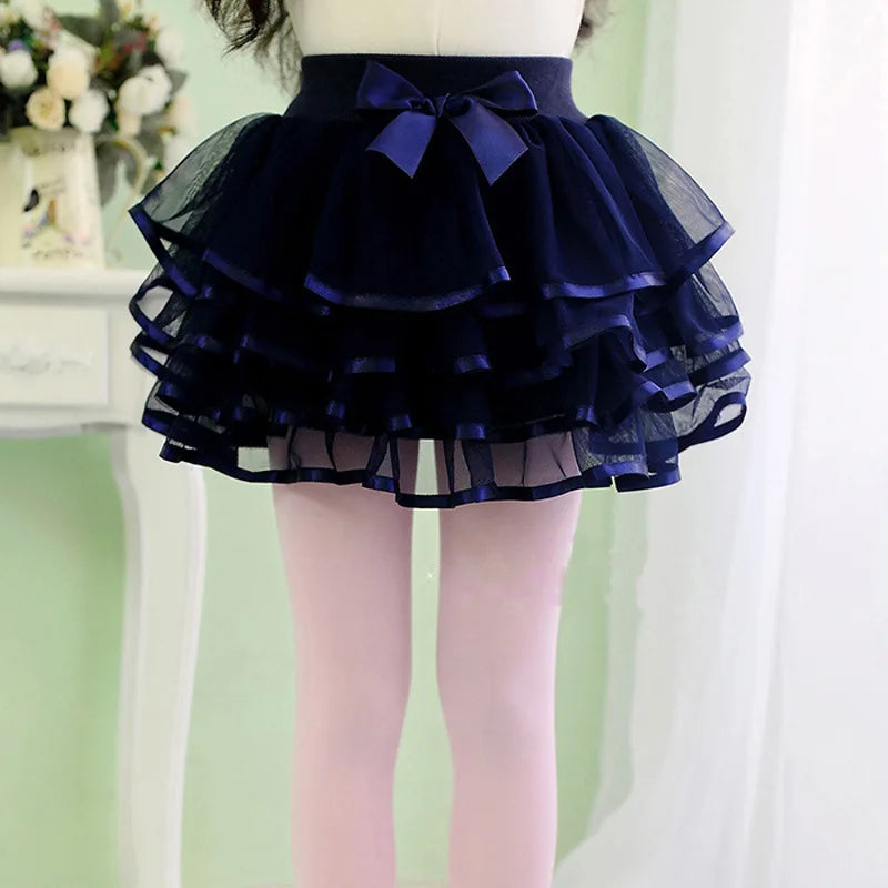 1pcs Four Season Girls Mini Tutu Princess Skirt Baby Girl Ballet Dance Skit Children Clothing Kids Fluffy Colorful Cake Skirts