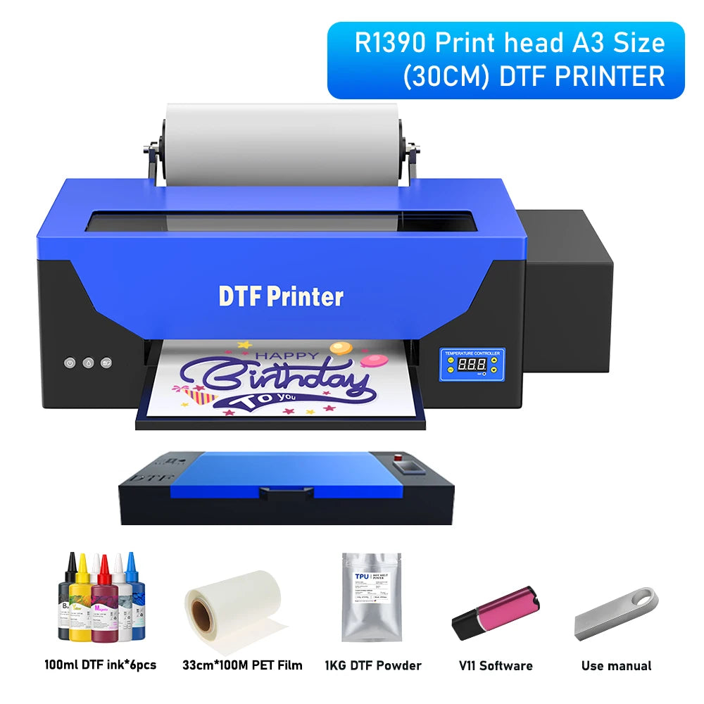 A3 DTF Printer L805/XP600 Impresora A3 DTF Printing Machine Direct to Film T-Shirt Printers DTF Printers For T-Shirt Hoodies