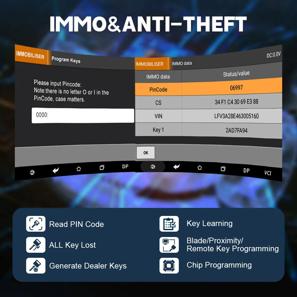 ANCEL DP500 Mileage Correction For Car OBD2 Scanner Key Programmer EEPROM Chip Add Keys Change Instrument Cluster Calibriation
