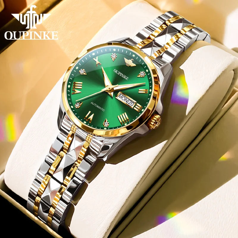 OUPINKE 3171 Fashion Ladies Watches Bracelet Set Box Automatic Mechanical Watch for Women Date Brand Original Luxury Wristwatch