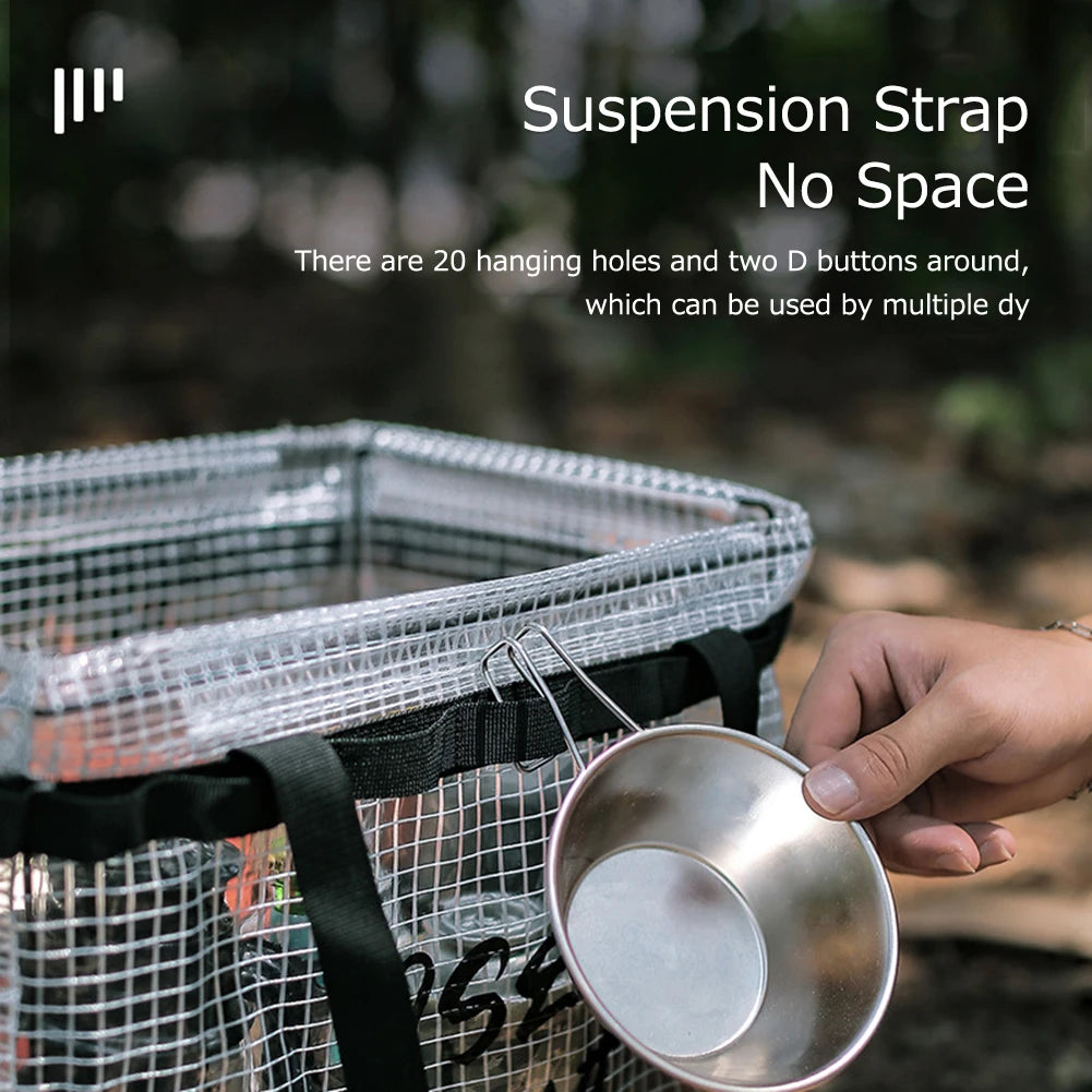 Portable Folding Storage Box Large Capacity Camping Storage Box Multi-purpose Sundries Storage Box Handheld Fishing Gear Storage